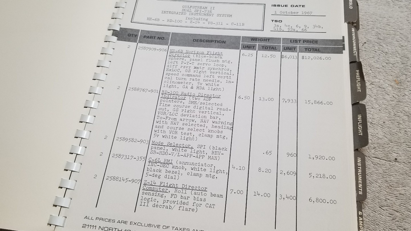1966 GULFSTREAM II GRUMMAN SET 3 PC LOT Jet CAA Approved Original Flight Manual