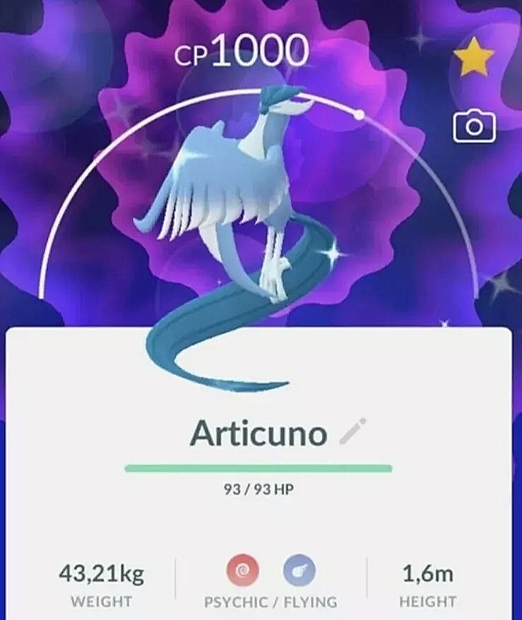 ✨Shiny Galarian Articuno - P T C - 80kStardust -  Description
