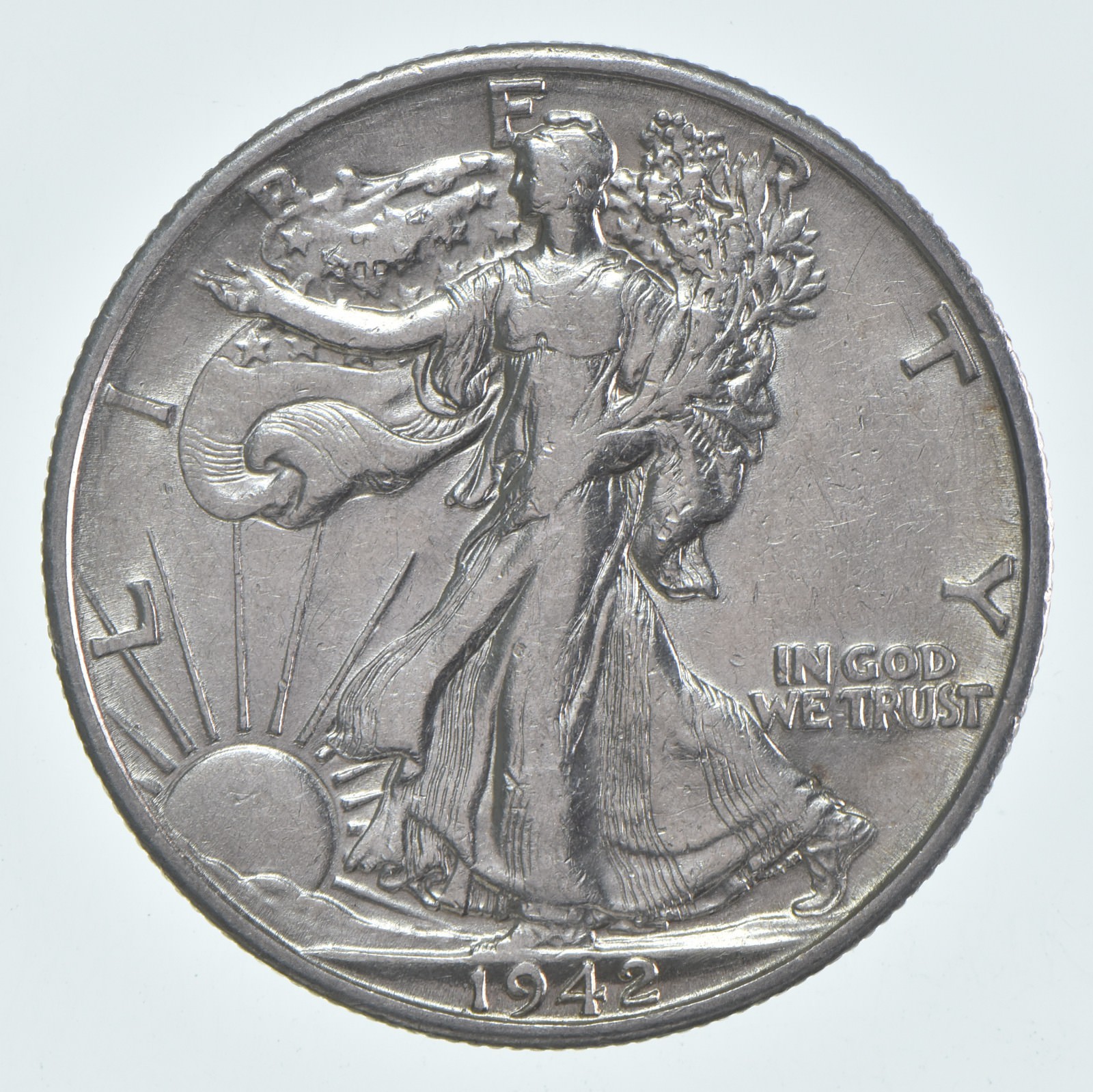 AU 1942-D Walking Liberty Half Dollar Almost Unc 90% Silver (1pc)