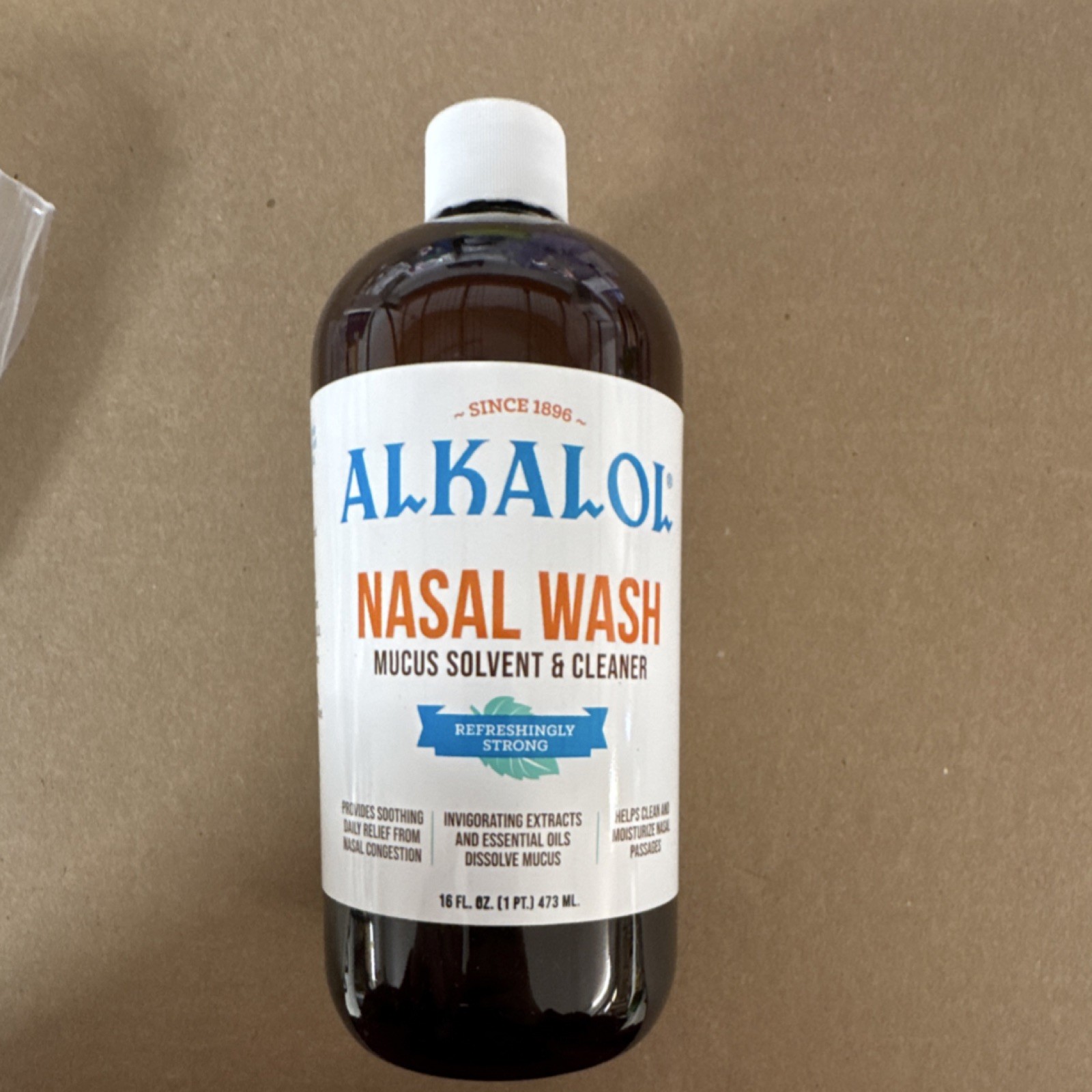Alkalol Nasal Solution Sinus & Decongestant Treatment 16 fl oz Exp 11/27
