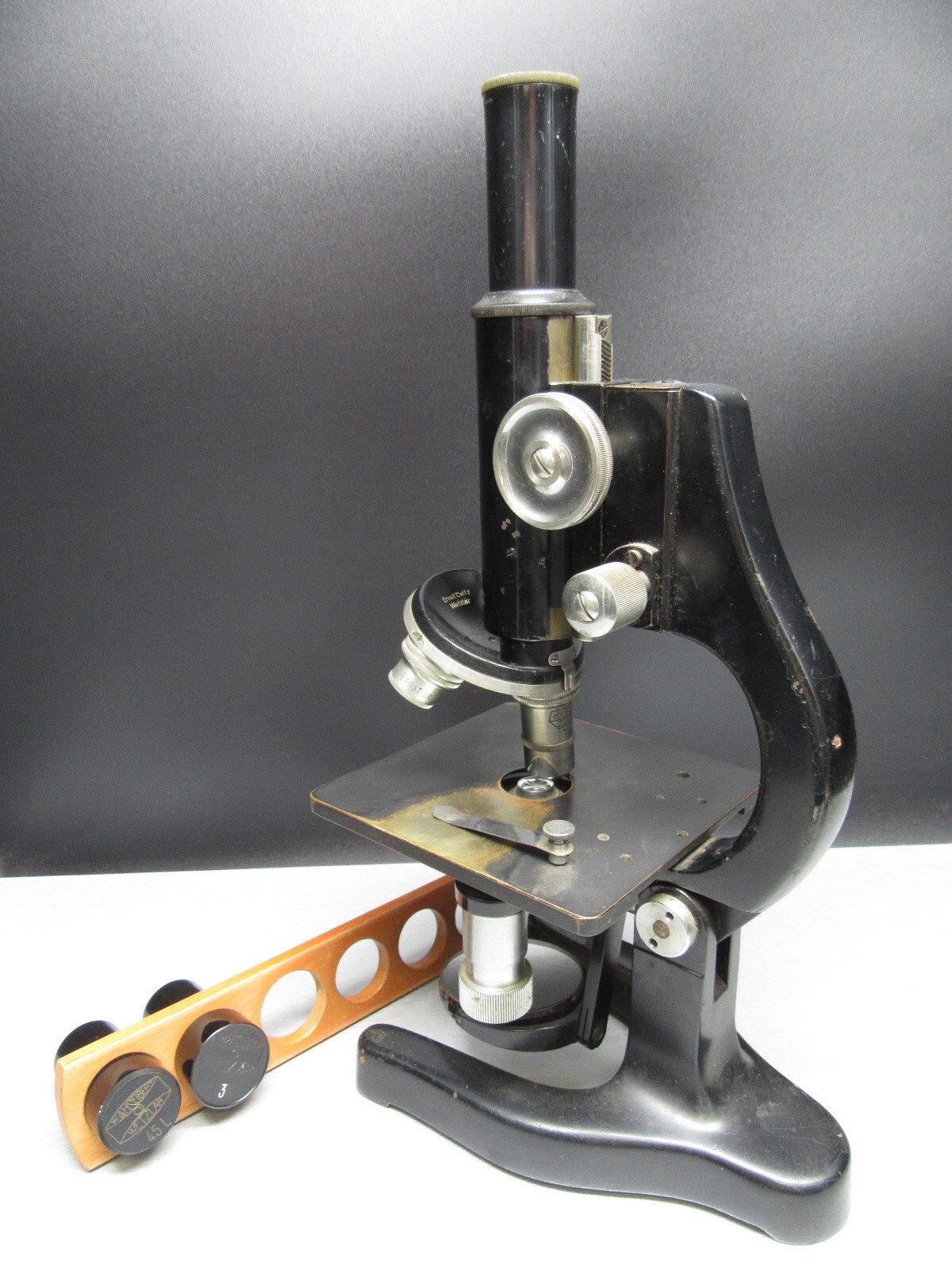 B536⭐⭐ Old Microscope P.I. 102 Ernst Leitz Wetzlar with Original Wood Box ⭐⭐