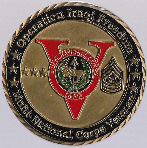 Multi National Corps Veteran Challenge Coin 2 "DIA