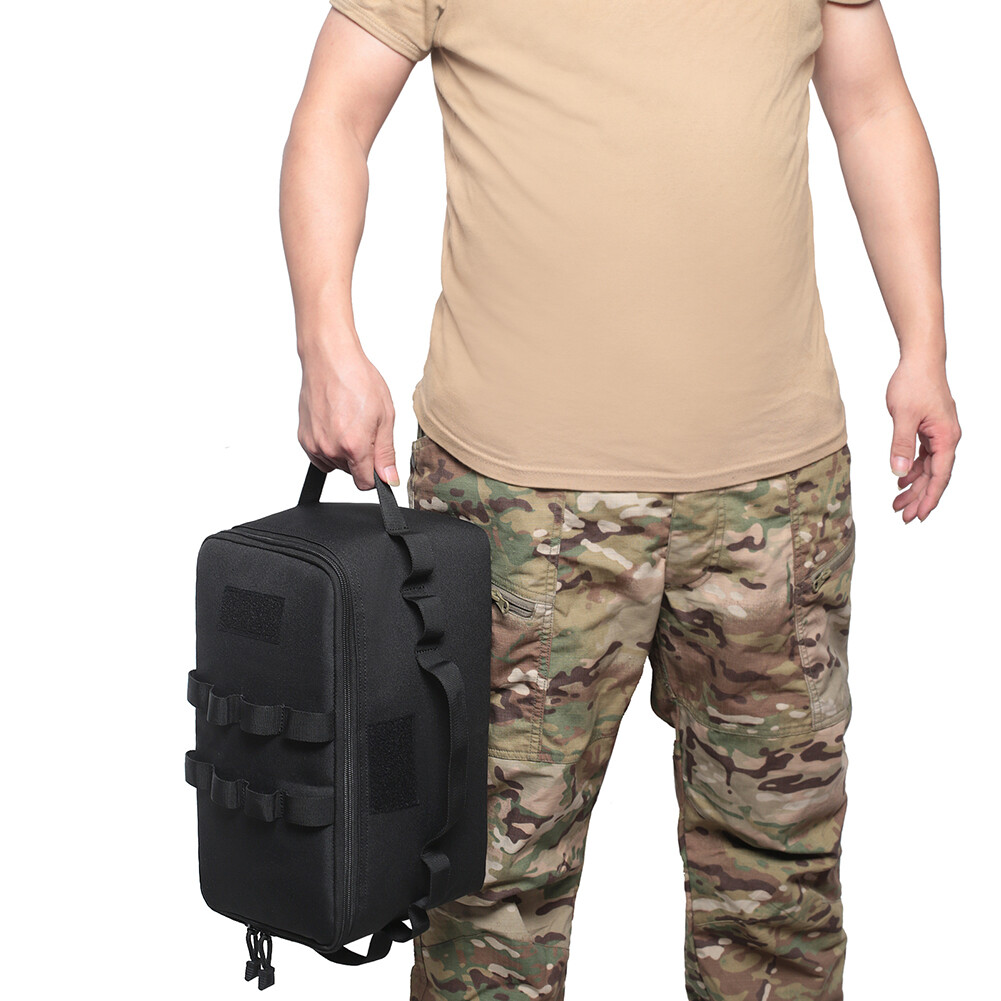 Molle Pouch Camping Storage Bag Canister Picnic Cookware Utensils Kit Organizer
