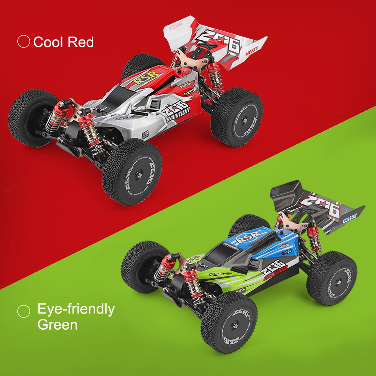 XKS 144001 RC Car 60km/h High Speed 1/14 2.4GHz RC Buggy 4WD Racing SWGS