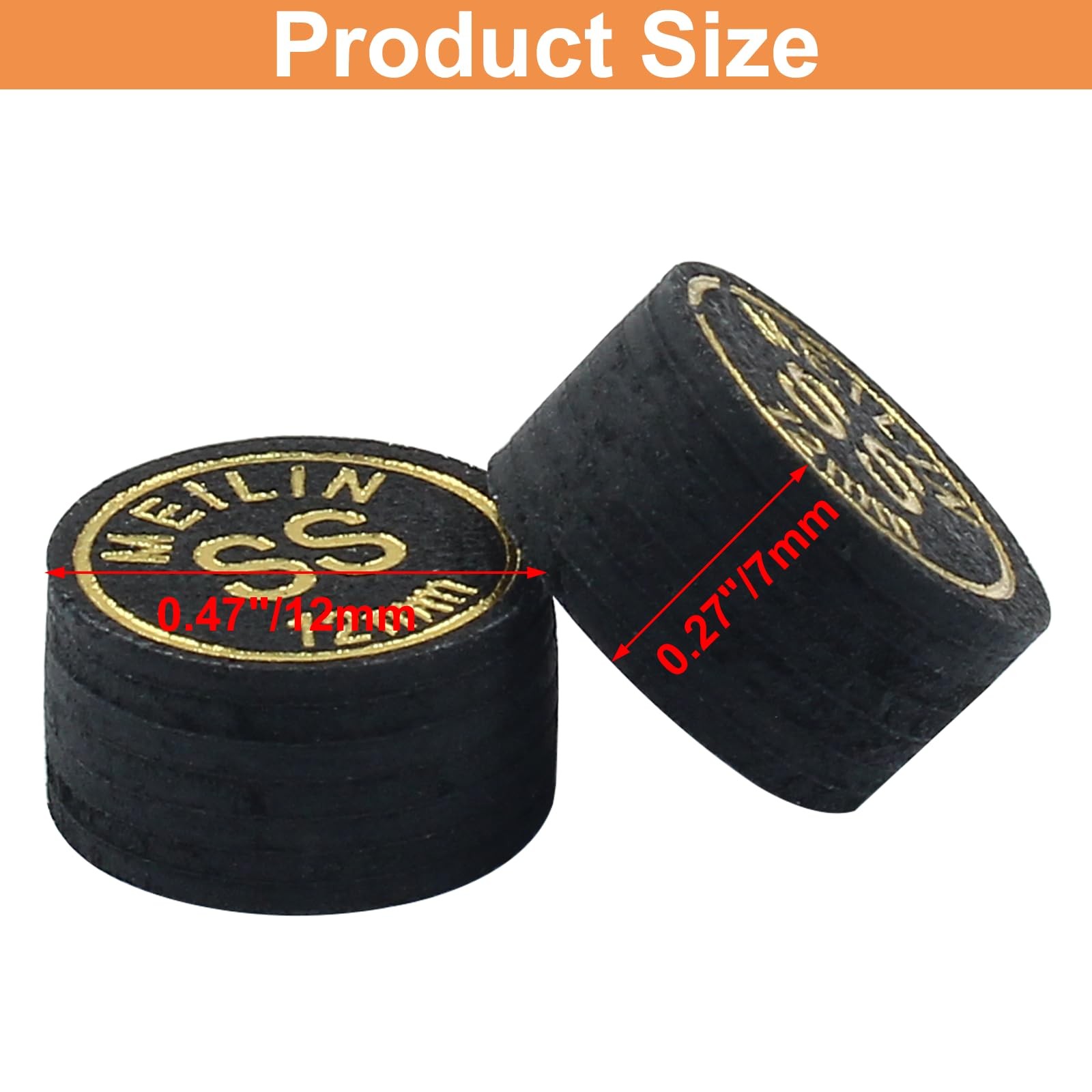 4PCS 12mm Pool Cue Tips Super Soft How Cue Tip Billiard Accessories Suitable ...