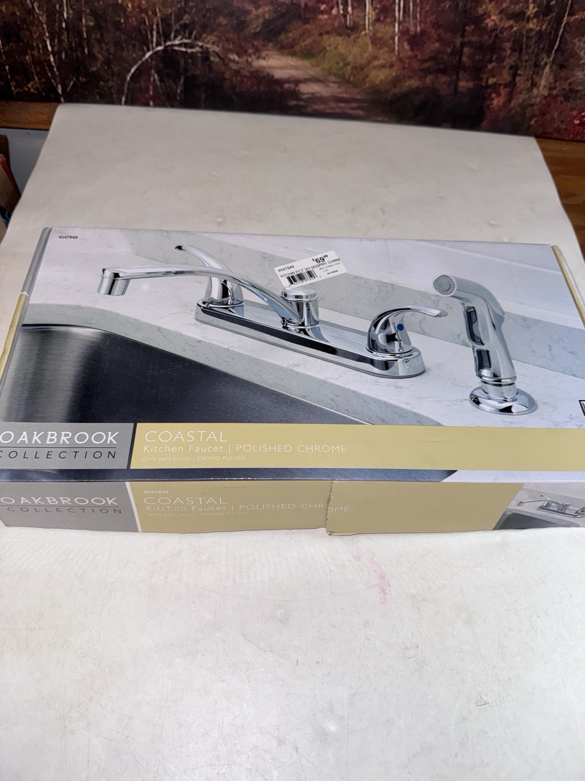 OAKBROOK COLLECTION Essentials Chrome 2-Handle Kitchen Faucet w/ Side Sprayer