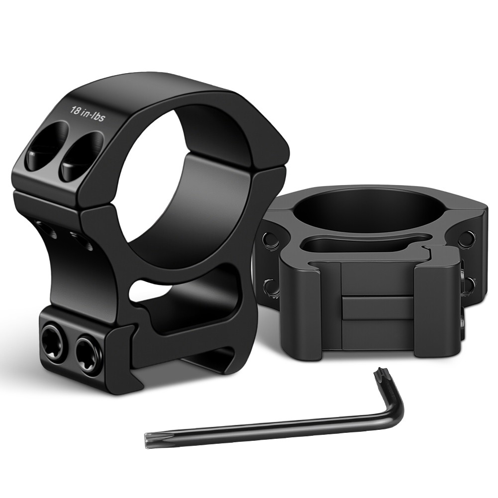 2Pcs Scope Rings 30mm Diameter for 20mm Rails Includes Four additilonal screws