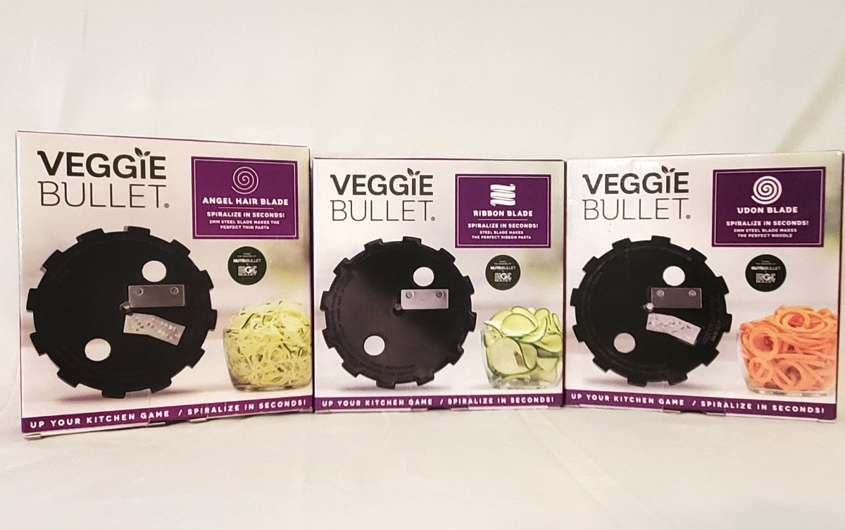 SET OF 3 VEGGIE BULLET BLADES ANGEL HAIR UDON & RIBBIN NEW🌟