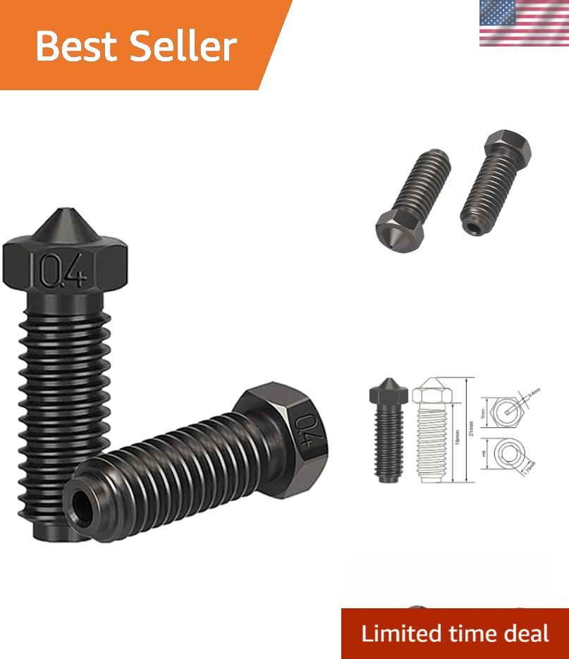 Durable Hardened Steel 0.4mm Nozzles for Anycubic Kobra 2 & Filament Smooth Flow