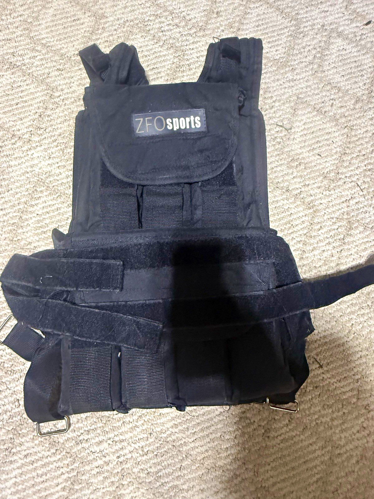 ZTO Black Tactical Vest Chest Airsoft Nylon One Size Adjustable Unisex