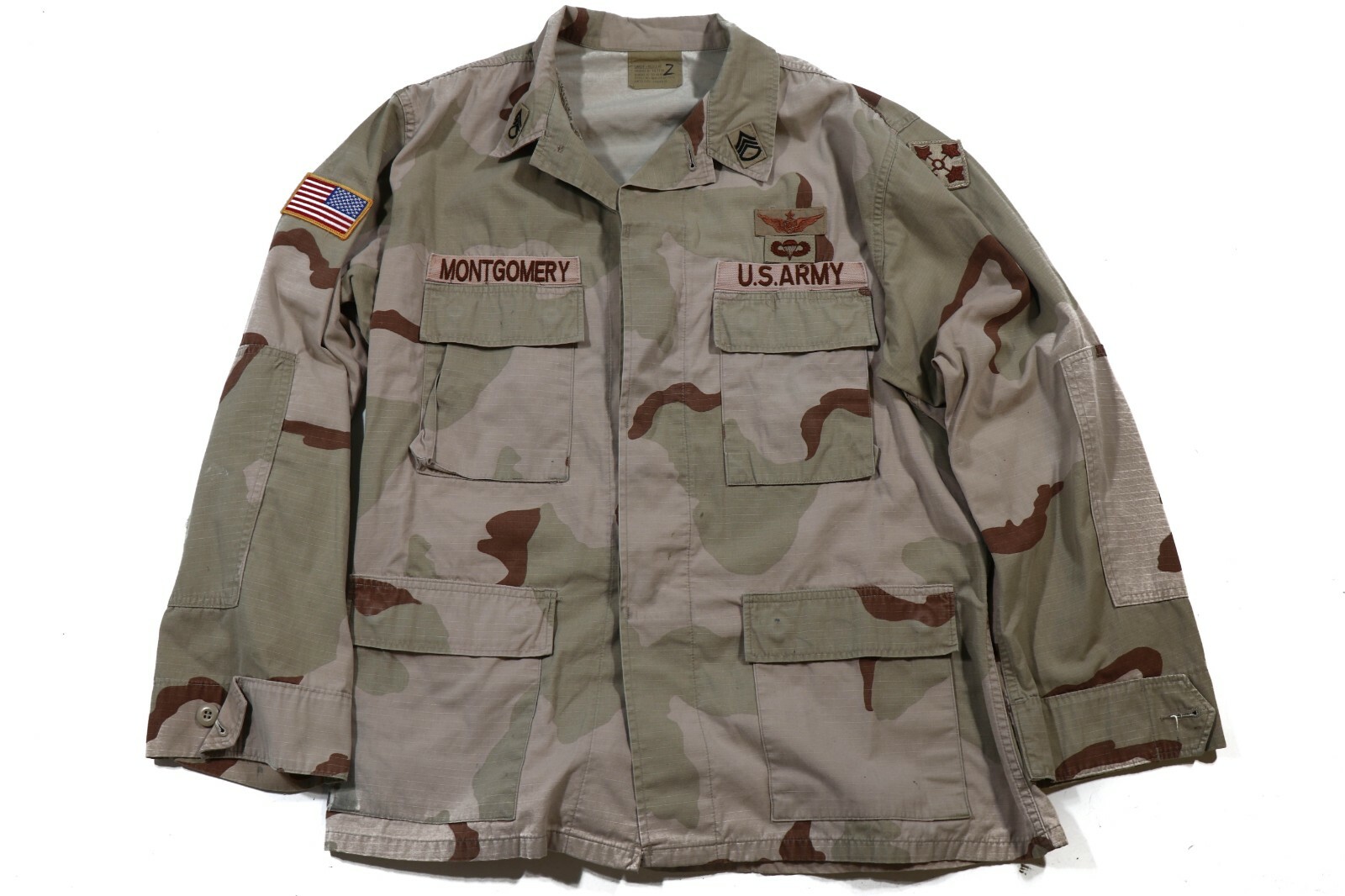 Original US Army 4th Infantry Div DCU Jacket Shirt Large Regular