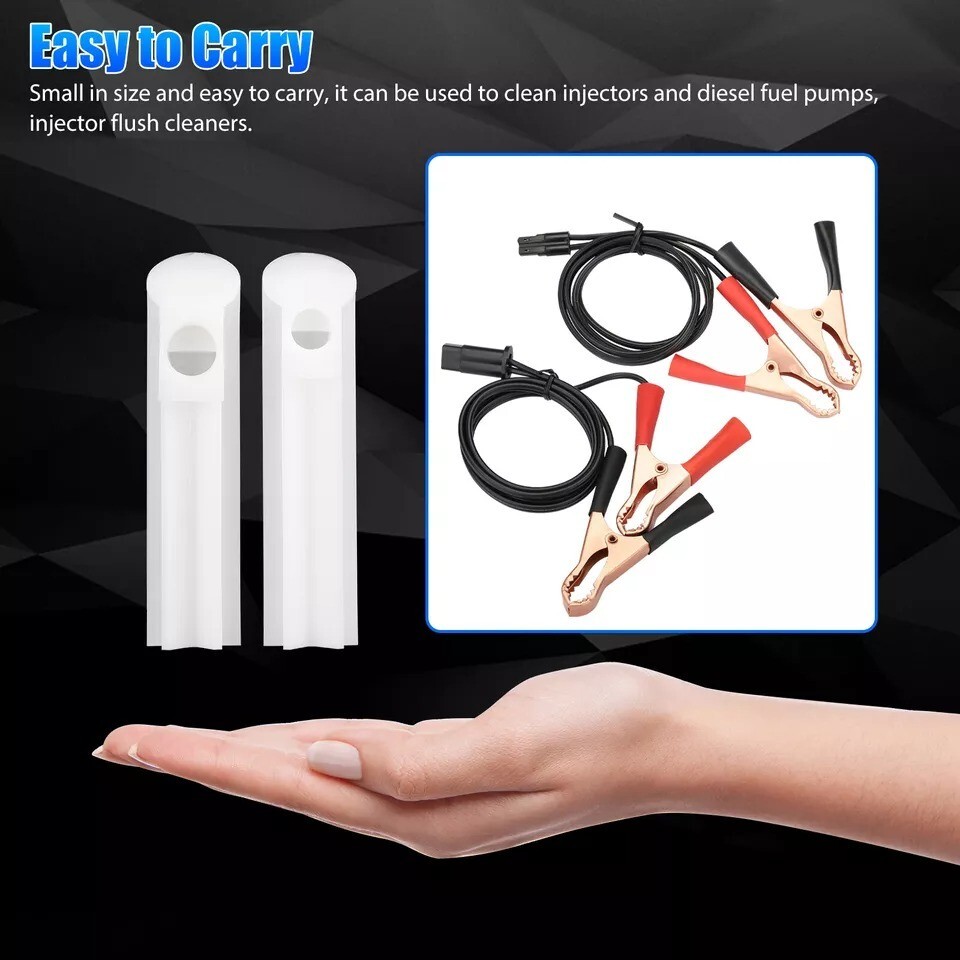 Universal Fuel Injector Flush Cleaner Adapter DIY Kit Car Nozzle Cleaning Tools