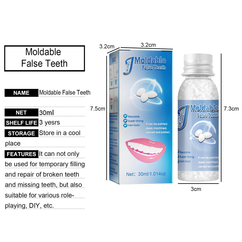 Temporary Tooth Repair Kit Temp Dental Repair Granules Replace Missing DIY Make