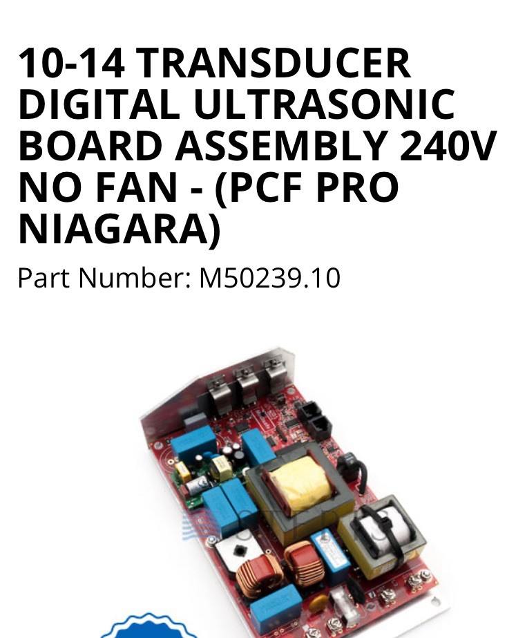 STERIS INNOWAVE PCF P10-14 TRANSDUCER DIGITAL ULTRASONIC BOARD ASSEMBLY 240V