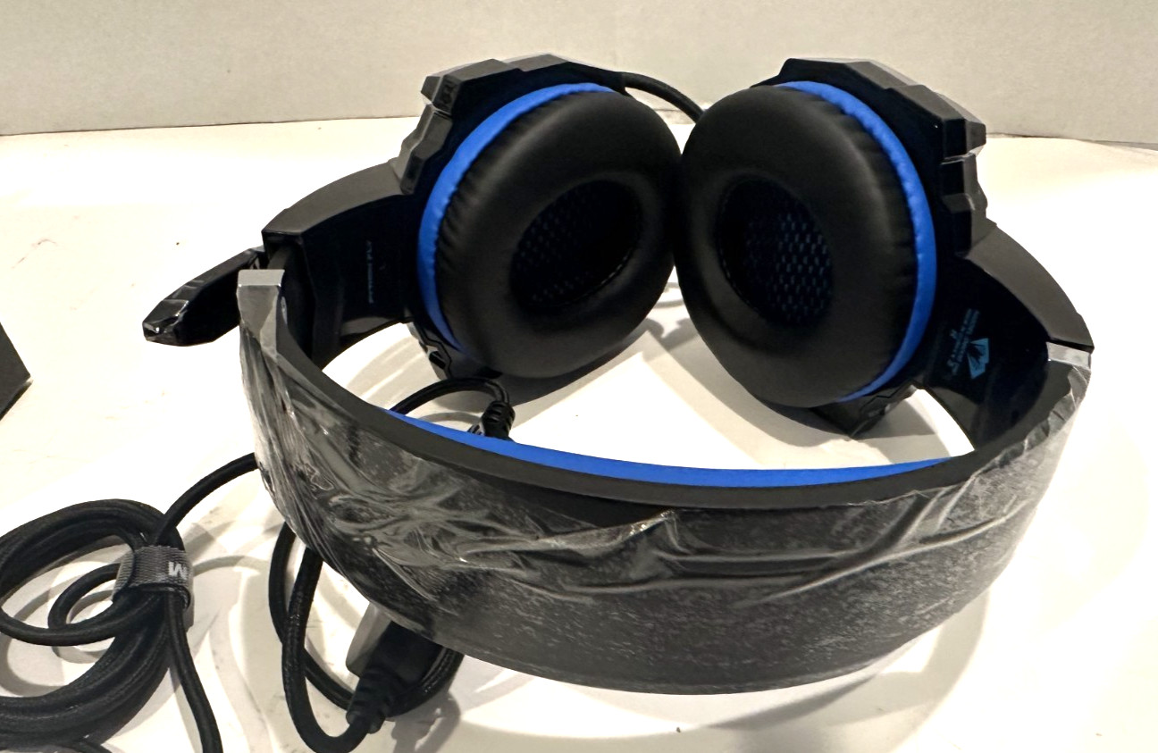 PYTHON FLY G9000 MAx Stereo Gaming Headset for PS4/5 PC Xbox Noise CANCEL Blue