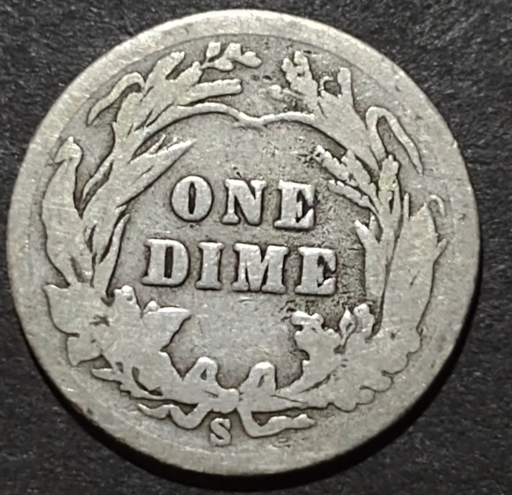 1903-S Silver Barber Dime Coin
