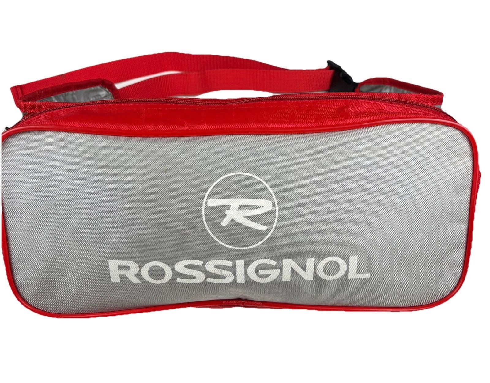 Vintage Y2K Rossignol Large Red Grey Zip Ski Bum Fanny Bag Adjustable Waist