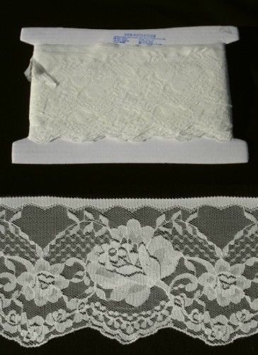 Cream Flat Lace 90mm wide (020) x 2.5 mts