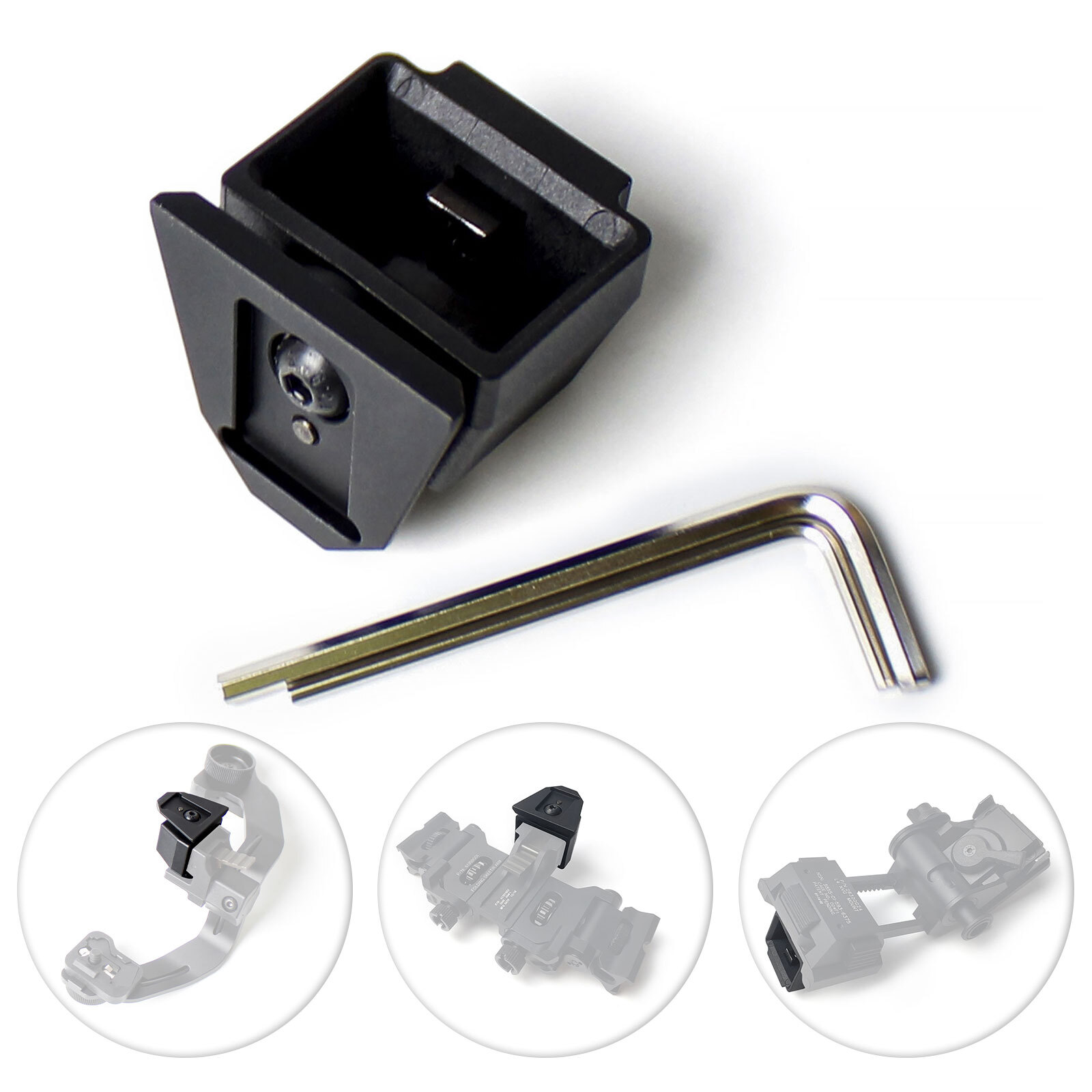NVG Interface Shoe Adapter For PVS-7/14 Night Vision Bridge Mount Dovetail Mount