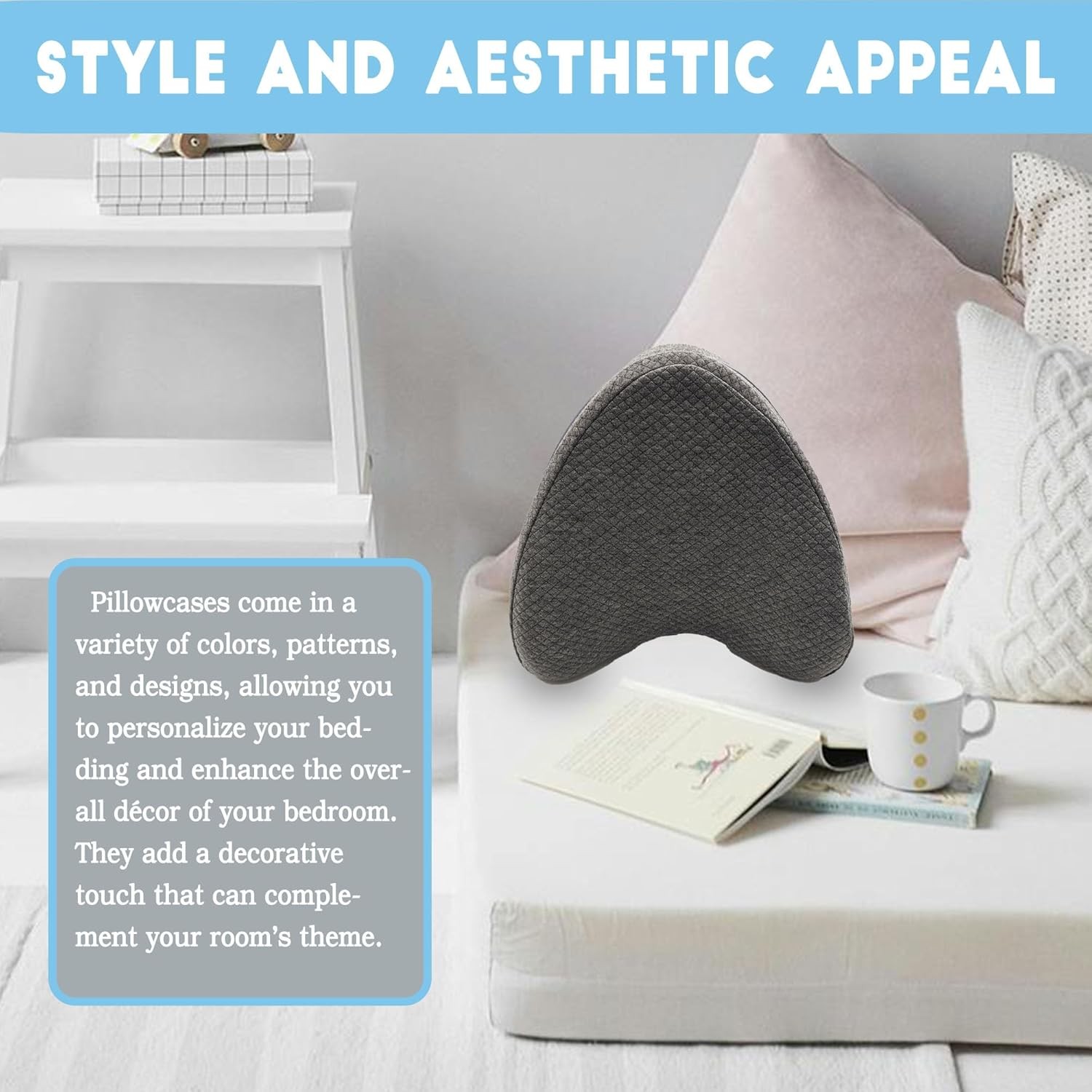 Pillowcase for Contour Memory Foam Side Sleeper Support Pillow, Pillowcase