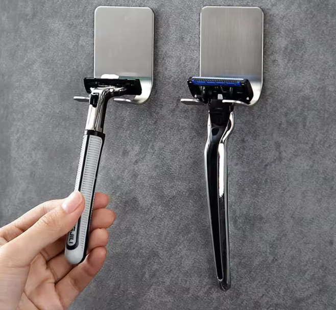 Razor Holder Storage Hook - Wall Mounted Shaving Rack for Easy Organization