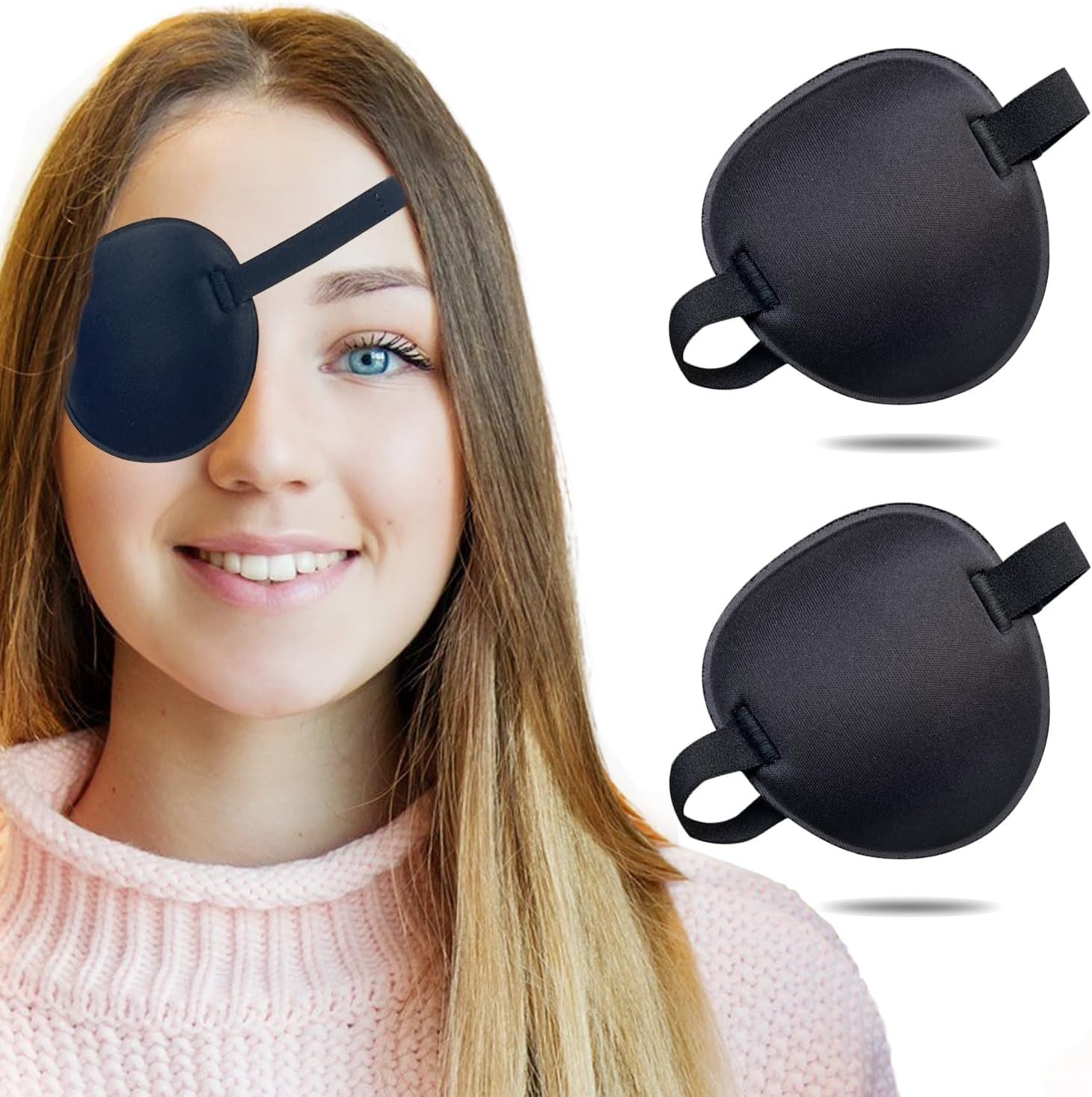 Comfort-Fit Adjustable Eye Patches - Ideal for Lazy Eye Training & Recovery