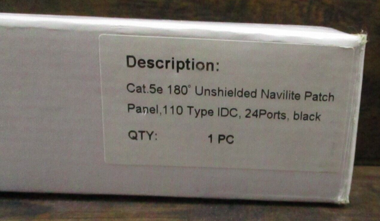 OPEN BOX Navilite Cat.5e Patch Panel 24 Ports Black Unshielded