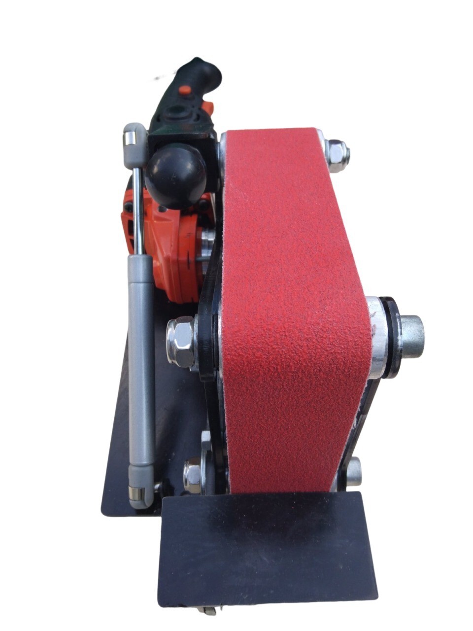 Belt sander. Grinder for an angle grinder