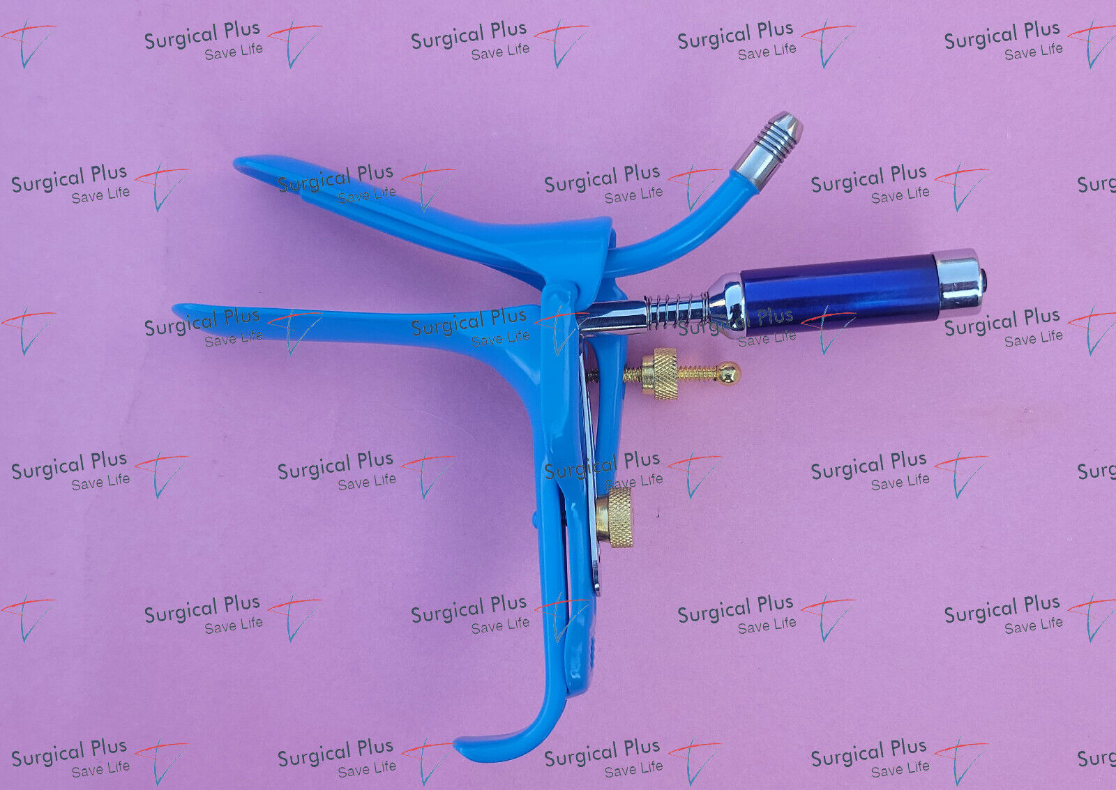 Graves Vaginal Speculum With Light Source S,M,L Blue Nylon Coating Gynecology