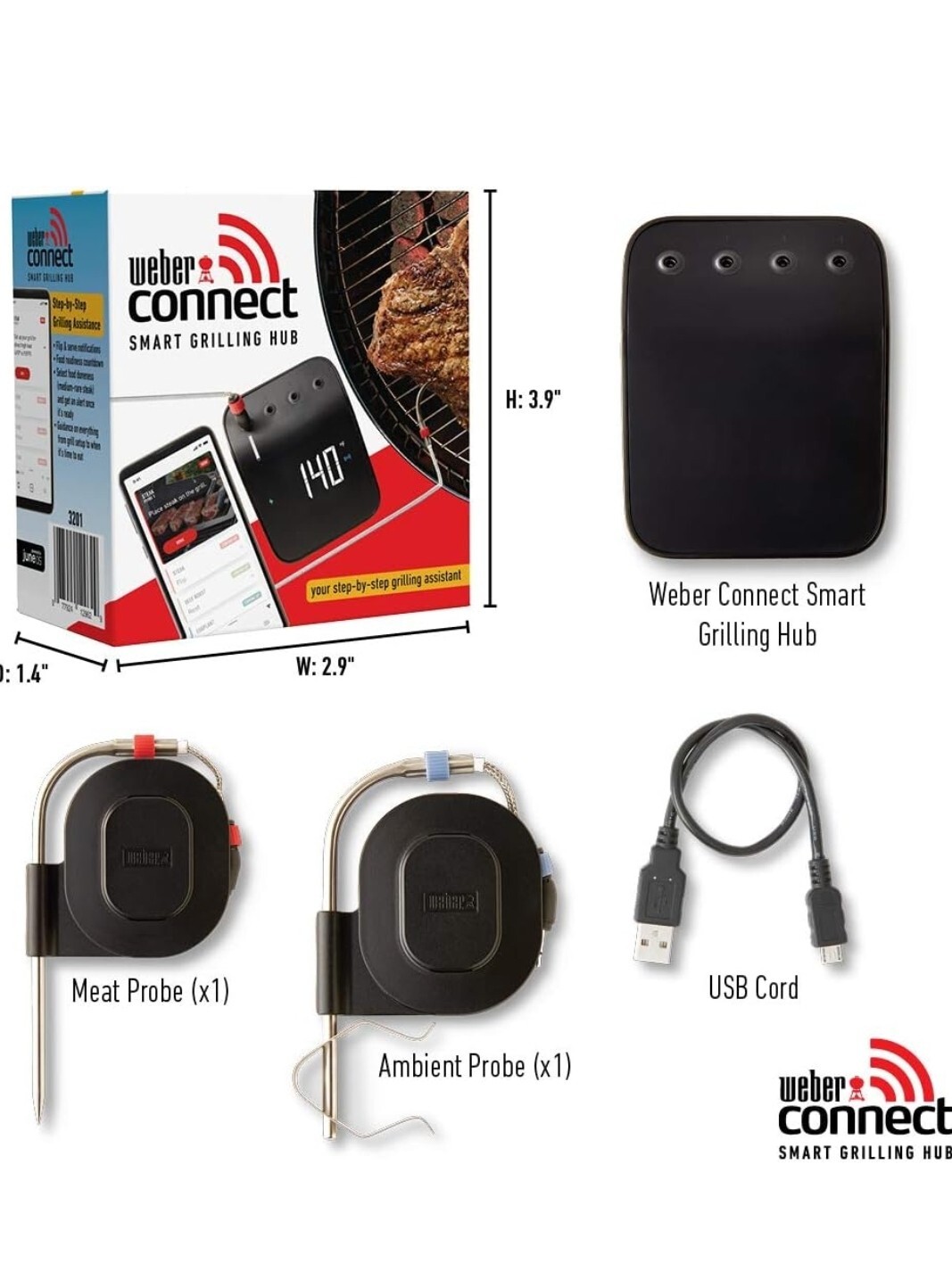 Weber Connect Smart Grilling Hub, Black (Model 3201)