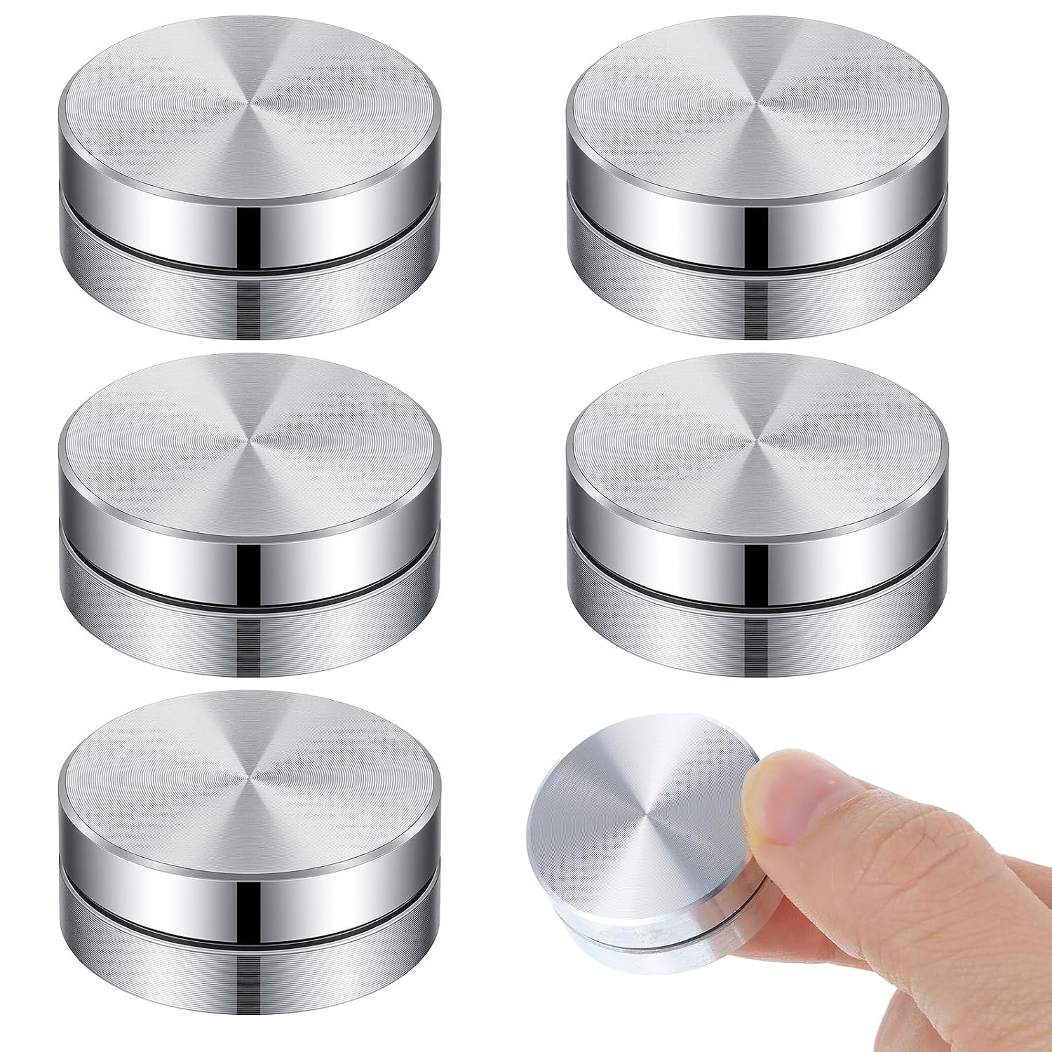 5 Pack Pottery Trimming Spinner, Silver Aluminum Alloy Clay Tools for Pottery Wh
