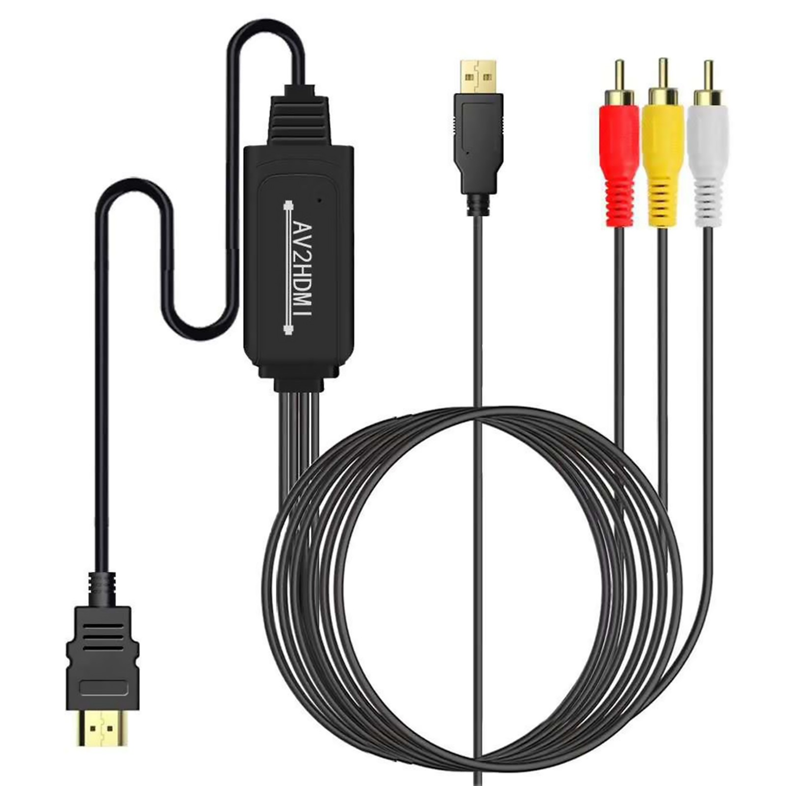 New 1080P 720P Composite Audio Video CVBS To HDMI Converter RCA HDMI Converter