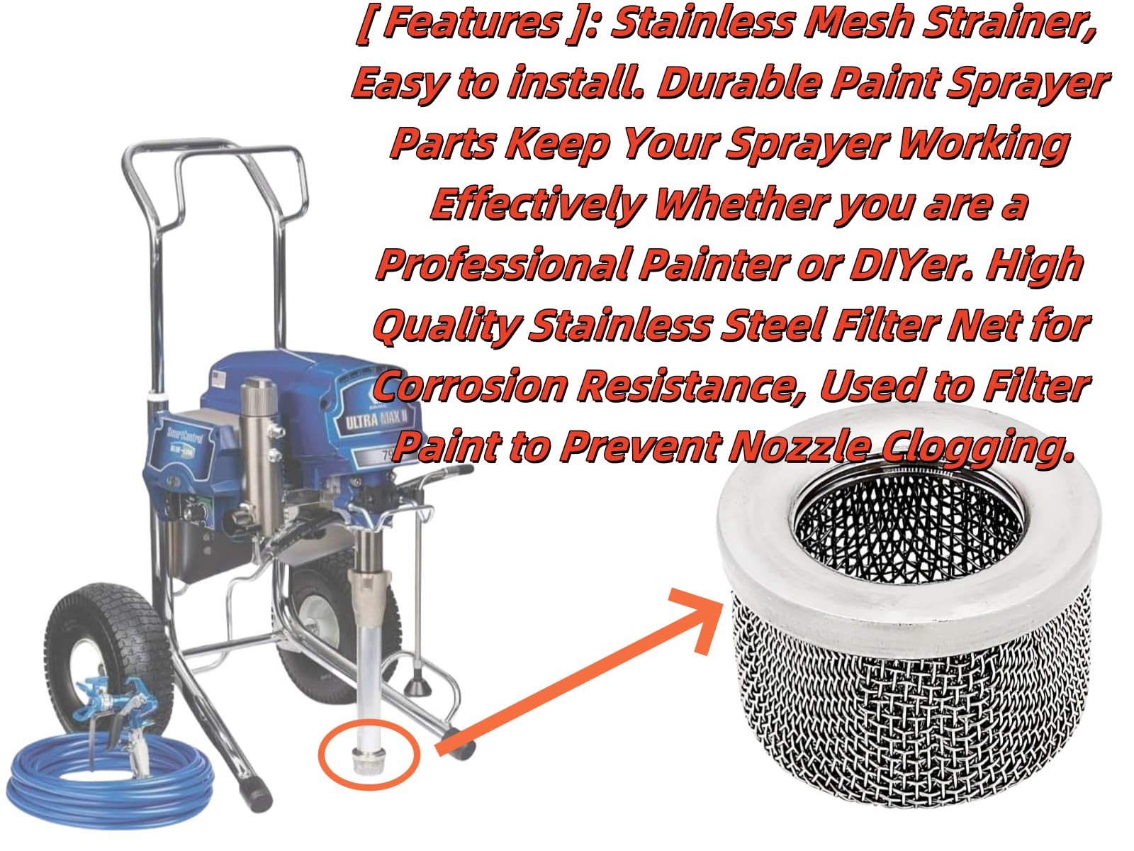 3-Pack 181072 181-072 Stainless Steel Pump Inlet Strainer Screen Filter Replacem