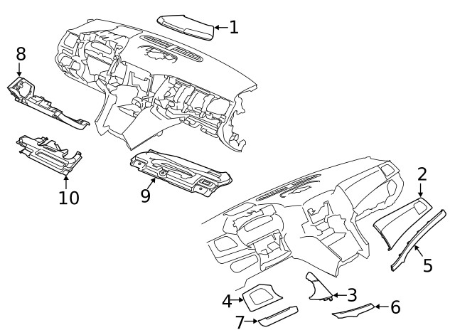Genuine GM Upper Trim Panel 92263658