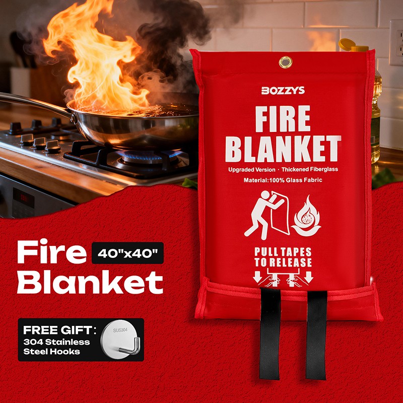 Fire Blanket Fiberglass – Reusable, 1000°C, No Mess, for Kitchen Home