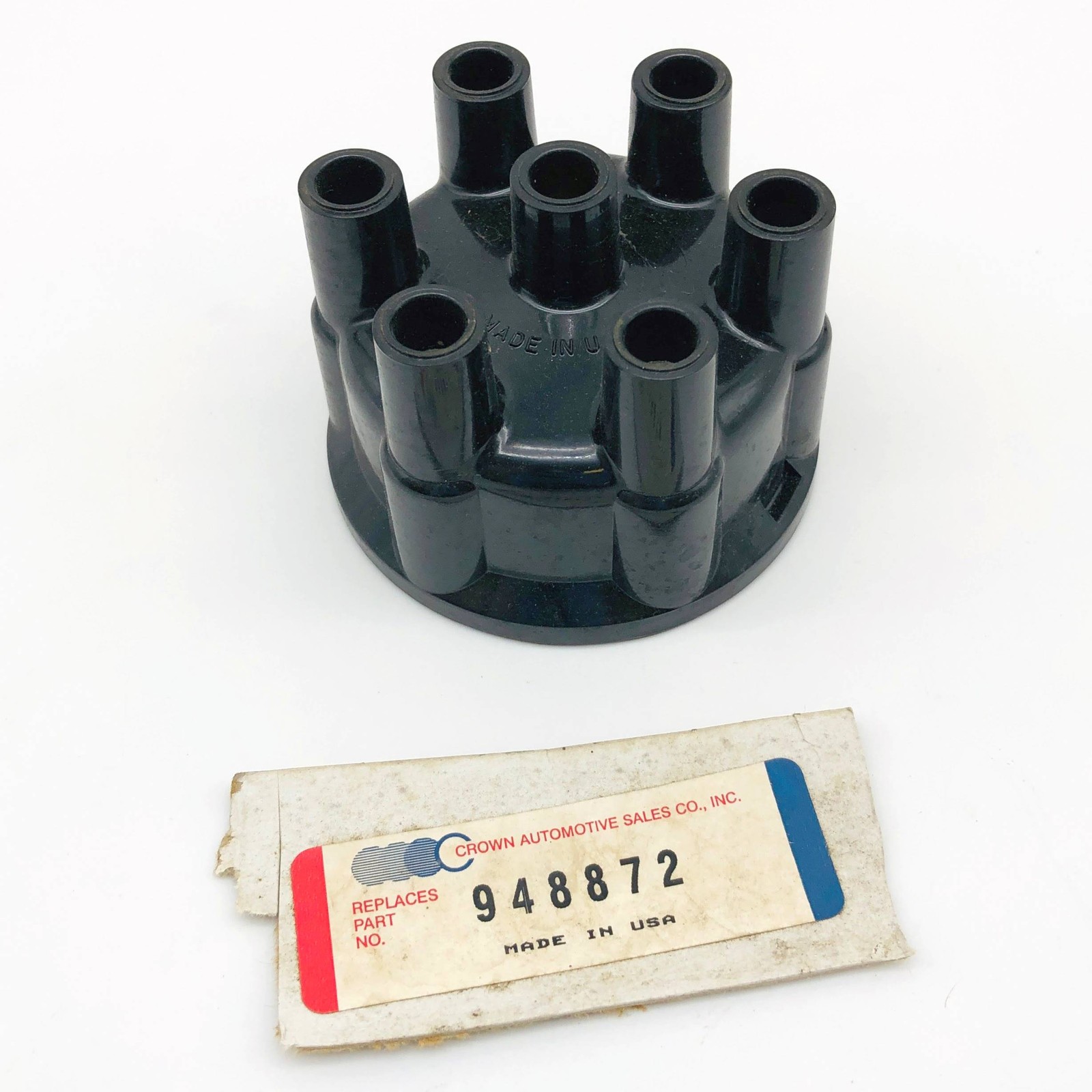 Crown 948872 Distributor Cap Black New Old Stock NOS For Jeep