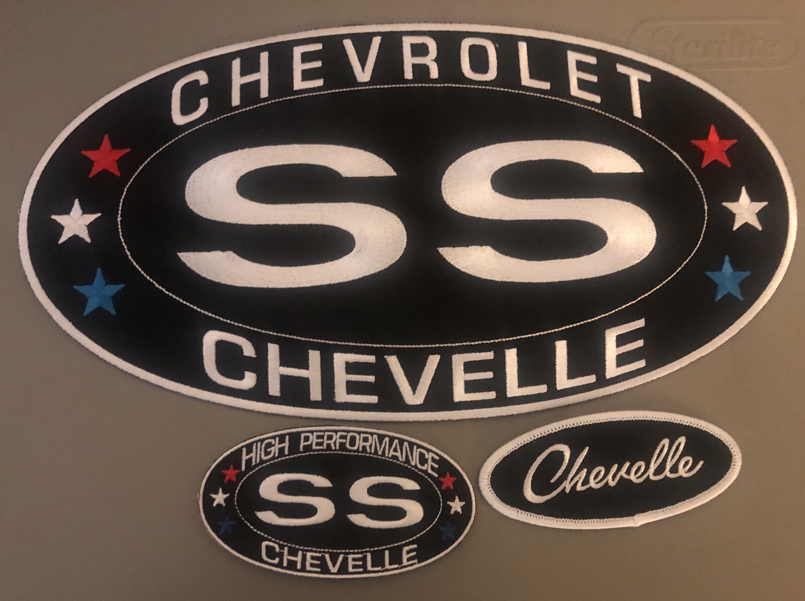 LARGE CHEVY SS CHEVELLE SEW/IRON ON PATCH BADGE EMBROIDERED 6-1/4X12 CHEVROLET