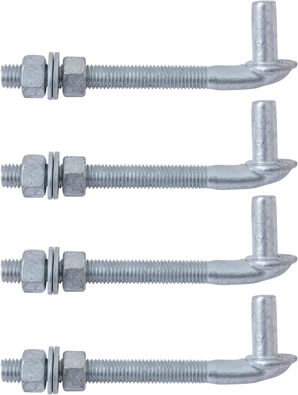 6" J Bolt Gate Hinge, Chain Link J Bolt Post Hinge with 5/8" Male Pin, Galvanize