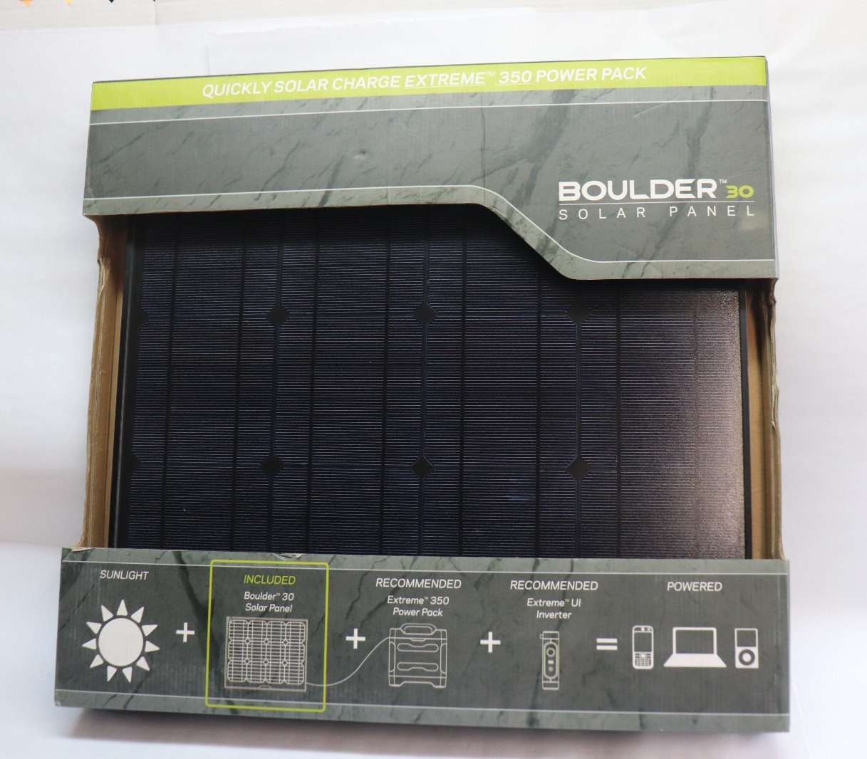 Goal Zero Boulder 30 Solar Panel 30 Watt 12V Portable Power Panel ONLY- No cable