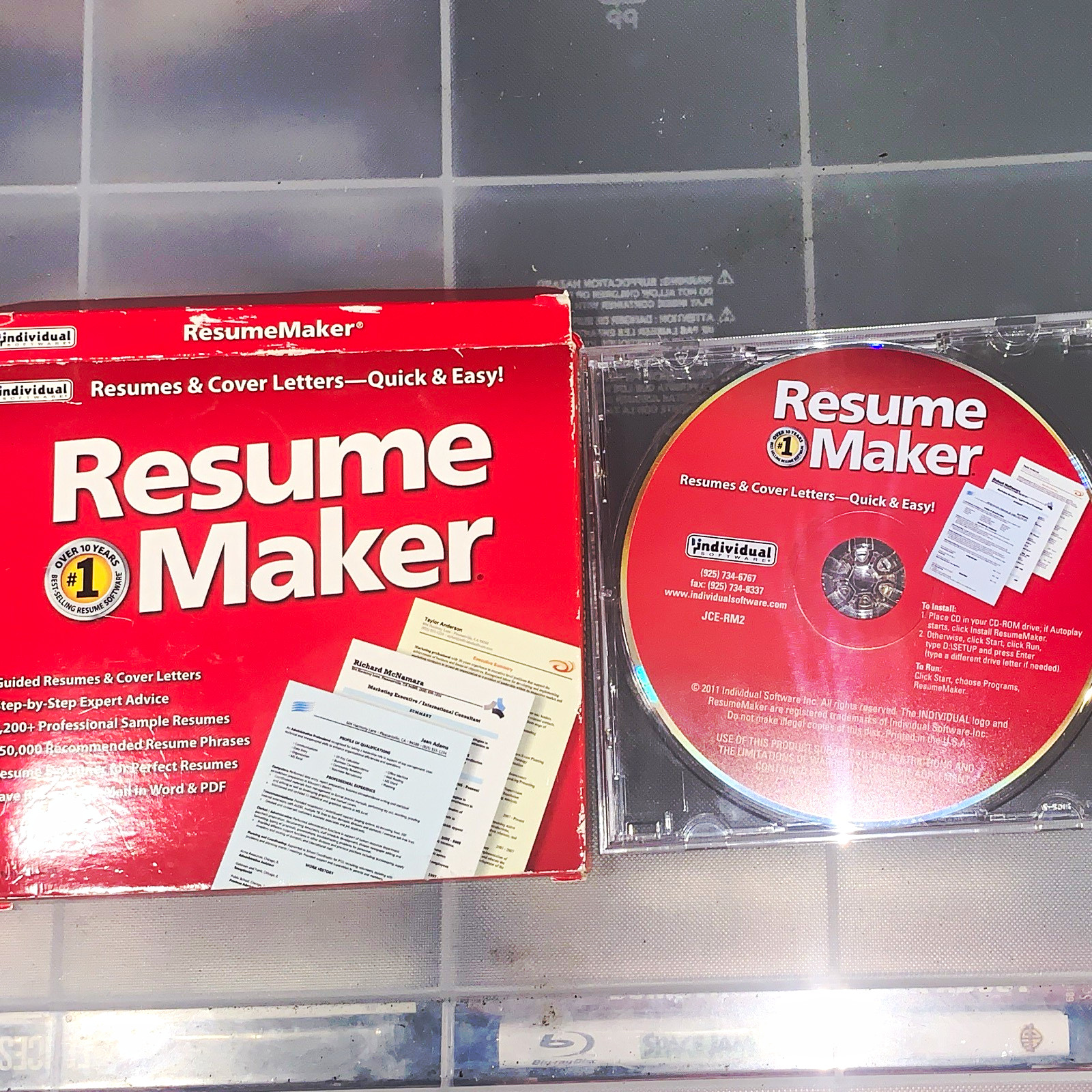Individual Software ResumeMaker Resumes & Cover Letters CD XP/Vista/7 JCE-RM2