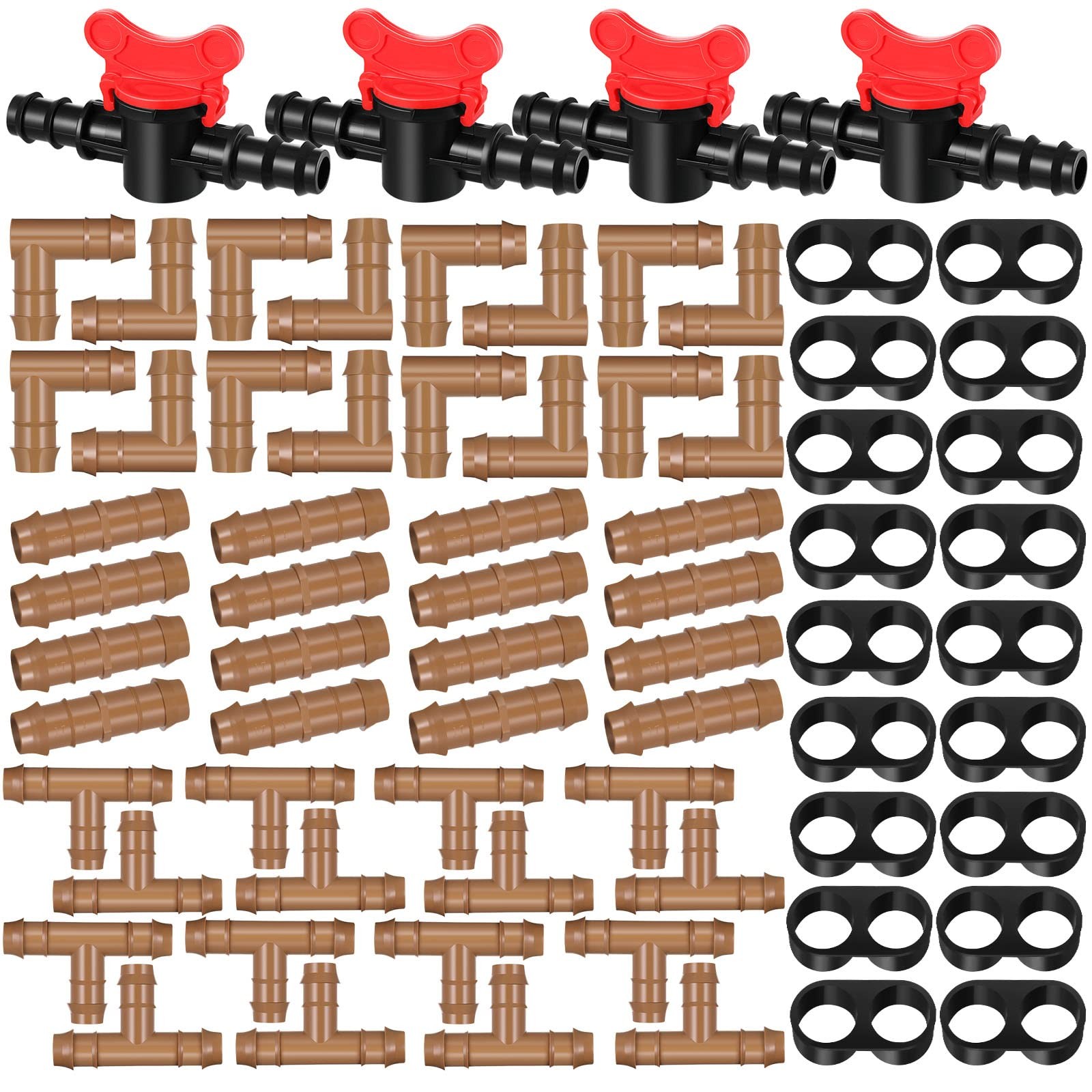 Outus 68 Pcs 1/2 Inch Drip Irrigation Fittings inch