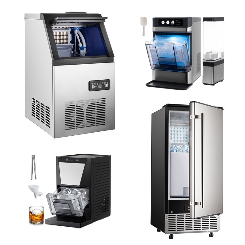 Commercial Ice Maker Ice Cube Machine Countertop Ice Ball Maker Nugget Ice Maker