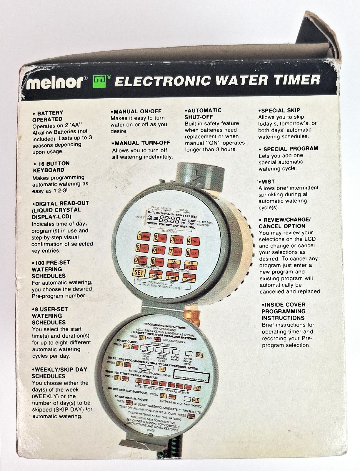 Melnor Electronic Water Timer Time-A-Matic Programmable Lawn Garden Mod 103 New