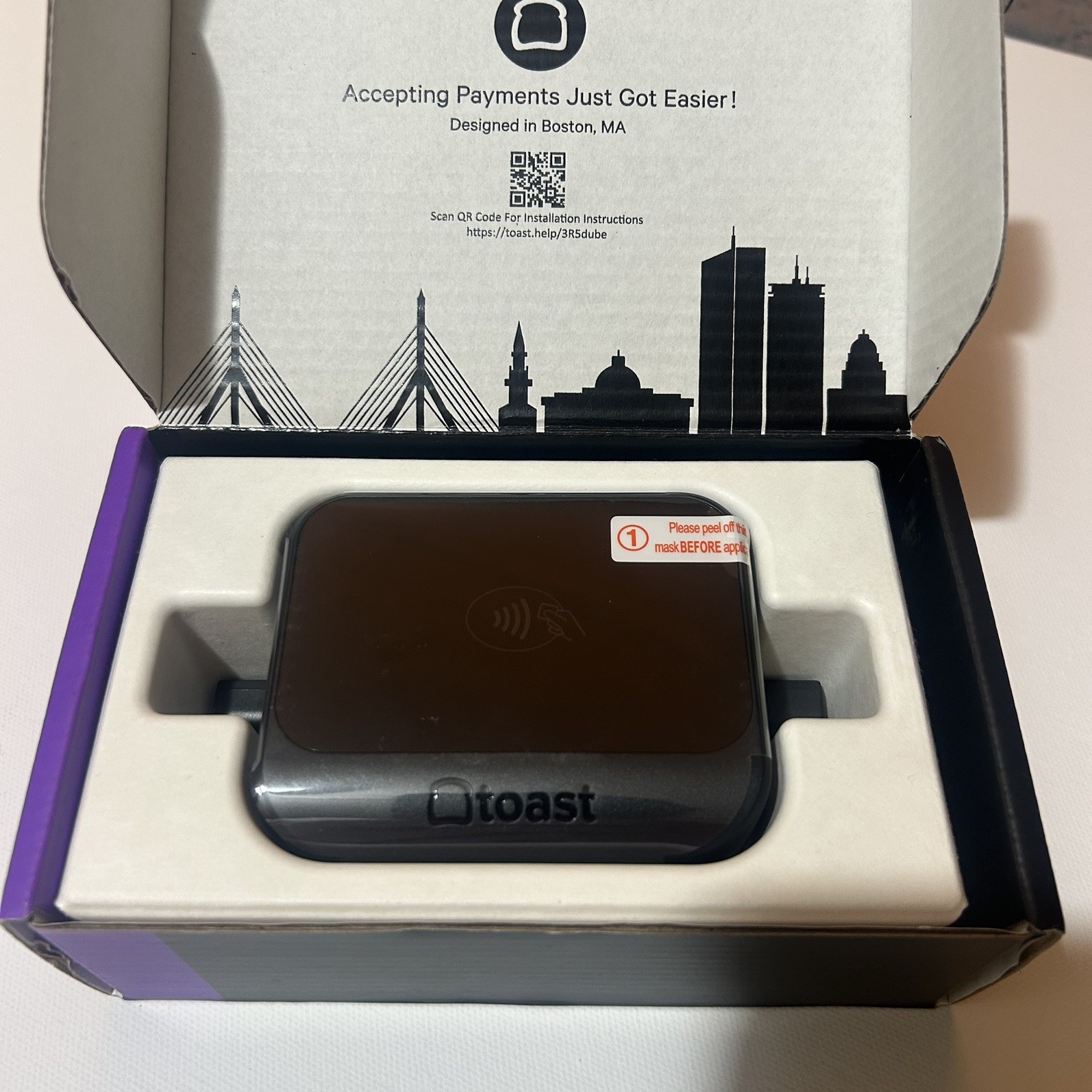 Toast POS Tap Direct Attached Contactless Credit Card Reader TB200