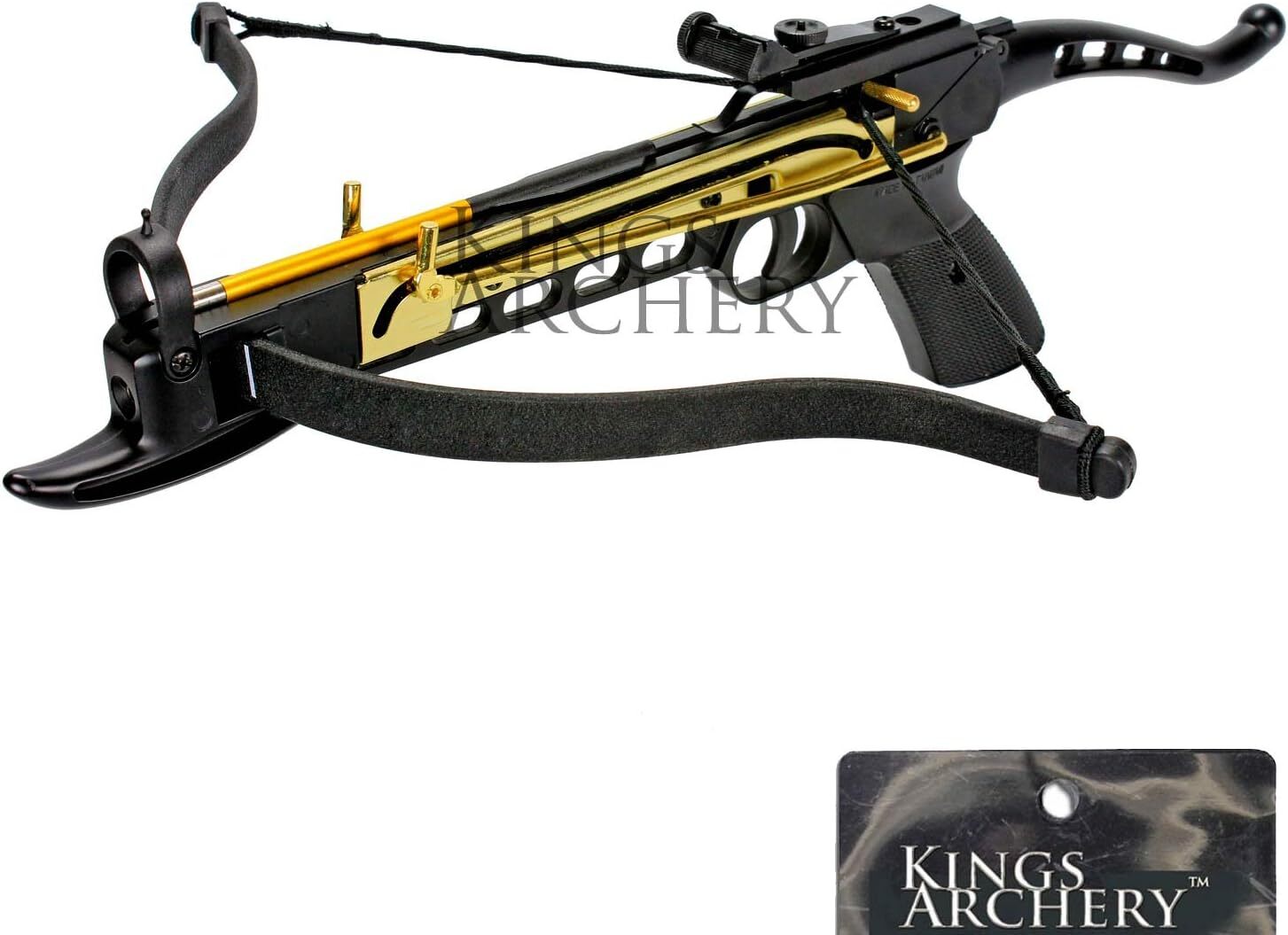 Self-Cocking Crossbow Bundle with Adjustable Sights, Spare Crossbow String and