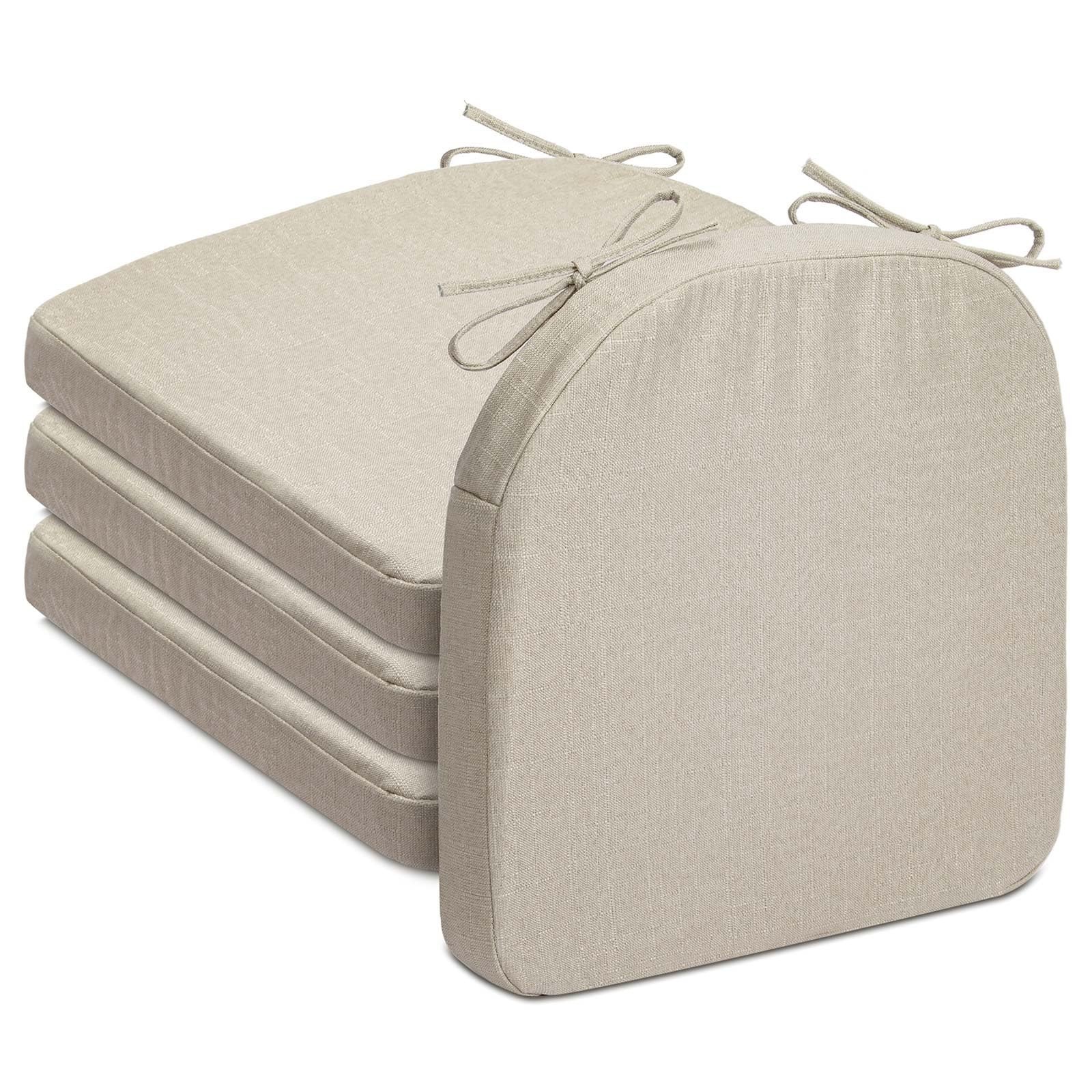 Chair Cushions Set of 4 or 6 – Thick Foam Seat Pad Chair Cushion 17"x16" w