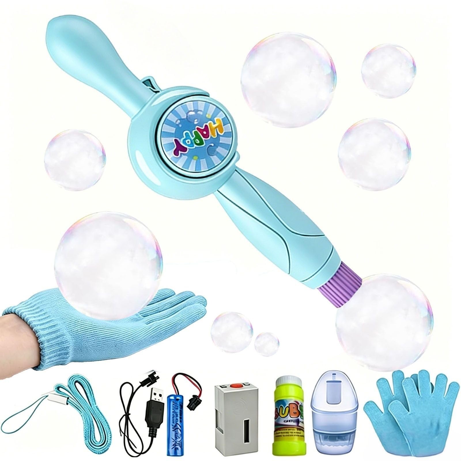 Rechargeable Automatic Fog Bubble Machine - Electric Smoke Maker for Parties & E