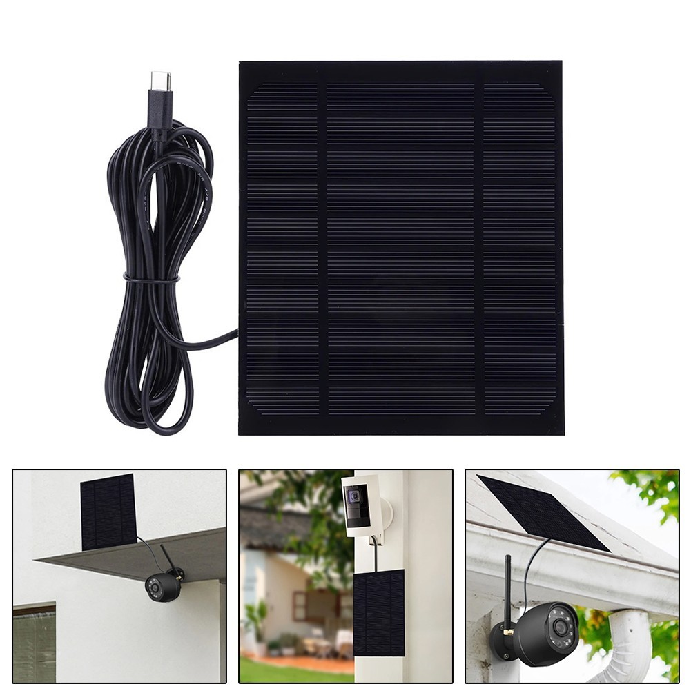 Compact 3 5W Solar Panel Charger for Type C Compatible Gadgets Outdoors