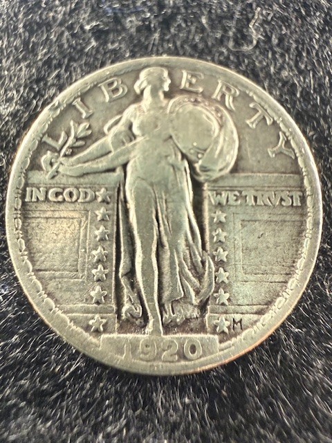 1920-P Standing Liberty Quarter 25C - 90% Silver GREAT DETAILS! (2)
