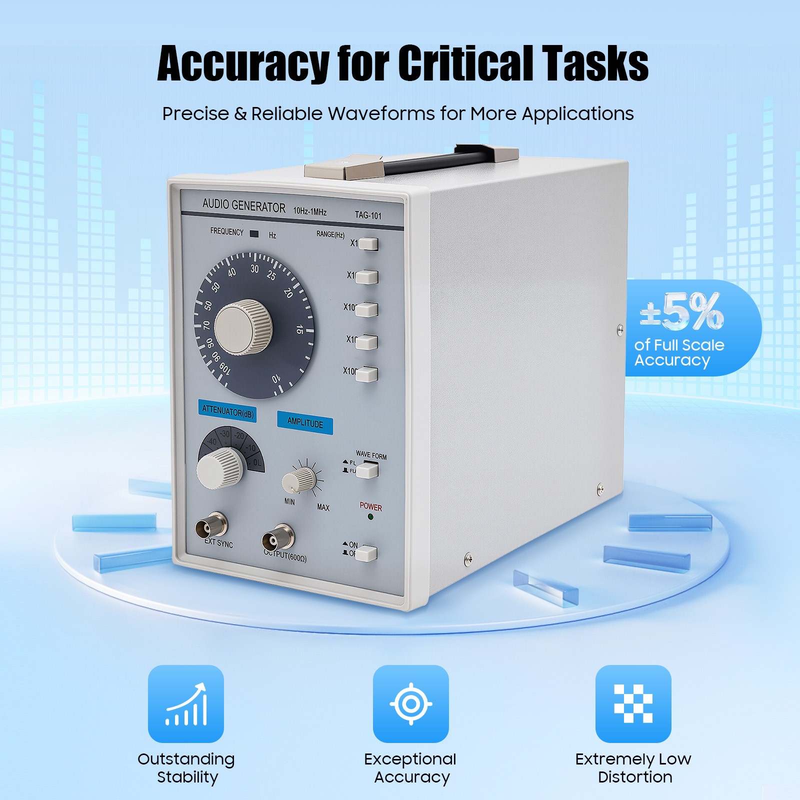 Professional Low-Frequency Signal Generator with High Precision Output